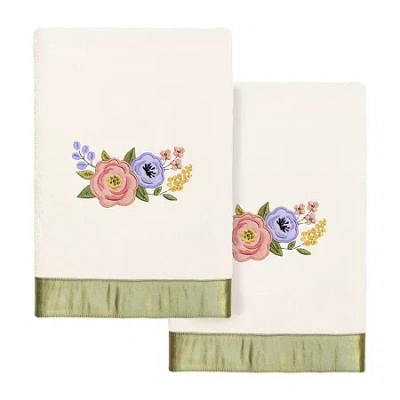 Linum Home Textiles Verano Embellished 2-pc. Embellished Hand Towel In Multi