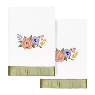 Linum Home Textiles Verano Embellished 2-pc. Embellished Hand Towel In Gray