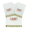 Linum Home Textiles Verano Embellished 3-pc. Bath Towel Set In Blue