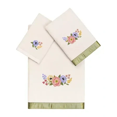 Linum Home Textiles Verano Embellished 3-pc. Bath Towel Set In White