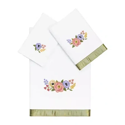 Linum Home Textiles Verano Embellished 3-pc. Bath Towel Set In White
