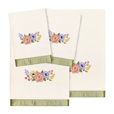 Linum Home Textiles Verano Embellished 4-pc. Bath Towel Set In Sand