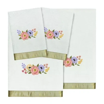Linum Home Textiles Verano Embellished 4-pc. Bath Towel Set In Gray