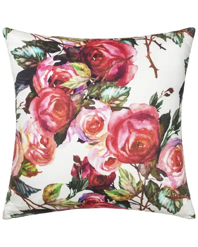 Linum Home Textiles Victoria Decorative Square Pillow Cover In Red