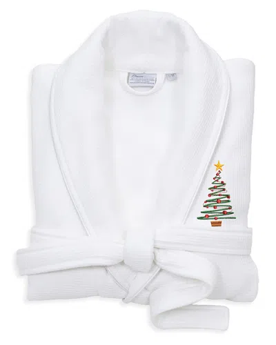 Linum Home Textiles Waffle Terry Embroidered Holiday Bath Robe