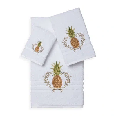 Linum Home Textiles Welcome 3 Piece Towel Set In White