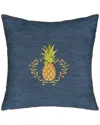 Linum Home Textiles Welcome Denim Pillow Cover In Blue