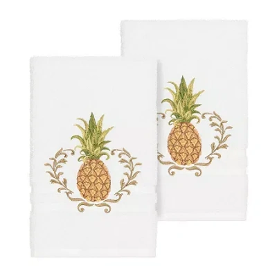 Linum Home Textiles Welcome Embellished 2-pc. Embellished Hand Towel In White