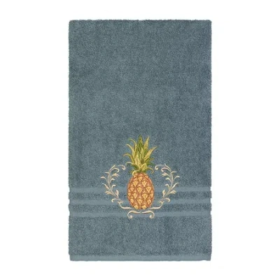 Linum Home Textiles Welcome Embellished Embellished Bath Towel In Blue