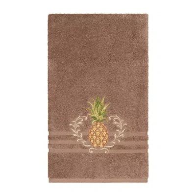 Linum Home Textiles Welcome Embellished Embellished Bath Towel In Brown