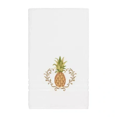 Linum Home Textiles Welcome Embellished Embellished Bath Towel In White