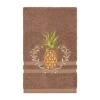 Linum Home Textiles Welcome Embellished Embellished Hand Towel In Brown