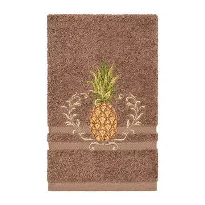 Linum Home Textiles Welcome Embellished Embellished Hand Towel In Brown