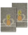 Linum Home Textiles Welcome Turkish Cotton 2pc Embellished Hand Towel Set