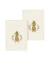 Linum Home Textiles Welcome Turkish Cotton 2pc Embellished Washcloth Set