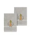 Linum Home Textiles Welcome Turkish Cotton 2pc Embellished Washcloth Set