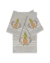 Linum Home Textiles Welcome Turkish Cotton 3pc Embellished Towel Set