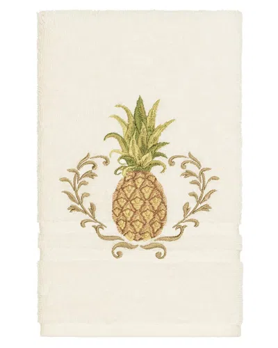 Linum Home Textiles Welcome Turkish Cotton Embellished Hand Towel
