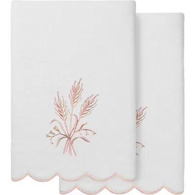 Linum Home Textiles Whitney Scallop 2-piece Bath Towel Set In Multi
