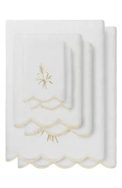 Linum Home Textiles Whitney Scallop 6-piece Towel Set In Multi