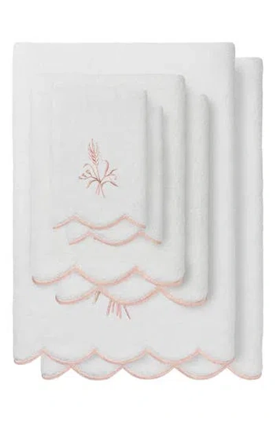 Linum Home Textiles Whitney Scallop 6-piece Towel Set In Multi