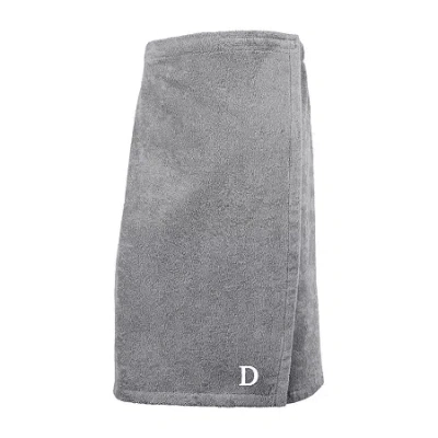 Linum Home Textiles Womens Personalized Quick Dry Bath Wrap In Gray