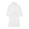 Linum Home Textiles Womens Terry Cloth Long Sleeve Long Length Robe In White