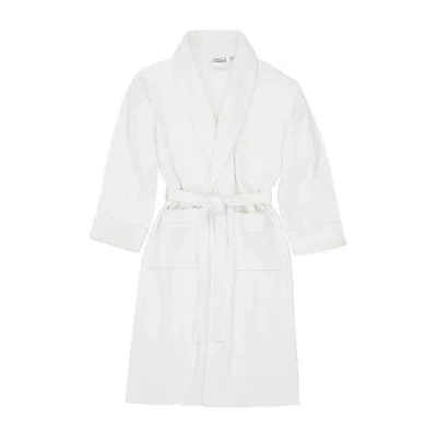 Linum Home Textiles Womens Terry Cloth Long Sleeve Long Length Robe In White