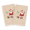 Linum Home Textiles Xmas Santa Waving 2-pc. Hand Towel In Neutral