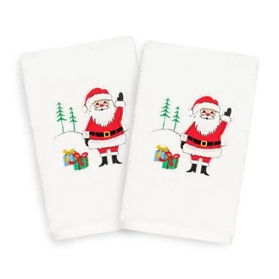 LINUM HOME TEXTILES XMAS SANTA WAVING 2-PC. HAND TOWEL