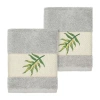 Linum Home Textiles Zoe 2-pc. Embellished Washcloth In Gray