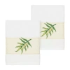 Linum Home Textiles Zoe 2-pc. Embellished Washcloth In White