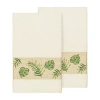 Linum Home Textiles Zoe Embellished 2-pc. Embellished Floral Bath Towel In White