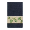 Linum Home Textiles Zoe Embellished Embellished Floral Bath Towel In Blue