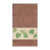Linum Home Textiles Zoe Embellished Embellished Floral Bath Towel In Brown