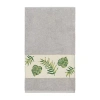 Linum Home Textiles Zoe Embellished Embellished Floral Bath Towel In Gray