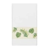 Linum Home Textiles Zoe Embellished Embellished Floral Bath Towel In White