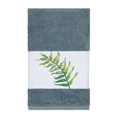 Linum Home Textiles Zoe Embellished Embellished Hand Towel In Blue