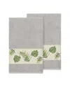 Linum Home Textiles Zoe Turkish Cotton 2pc Embellished Bath Towel Set
