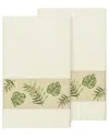 Linum Home Textiles Zoe Turkish Cotton 2pc Embellished Bath Towel Set