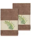 Linum Home Textiles Zoe Turkish Cotton 2pc Embellished Hand Towel Set