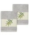 Linum Home Textiles Zoe Turkish Cotton 2pc Embellished Washcloth Set