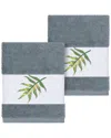 Linum Home Textiles Zoe Turkish Cotton 2pc Embellished Washcloth Set