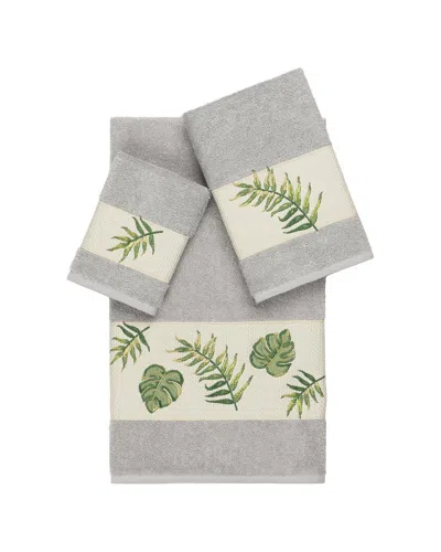 Linum Home Textiles Zoe Turkish Cotton 3pc Embellished Towel Set