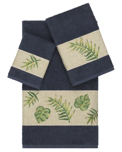 Linum Home Textiles Zoe Turkish Cotton 3pc Embellished Towel Set