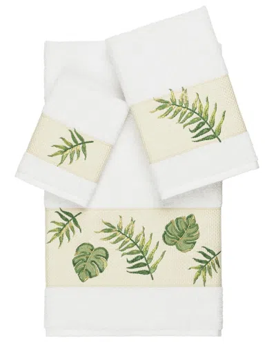 Linum Home Textiles Zoe Turkish Cotton 3pc Embellished Towel Set