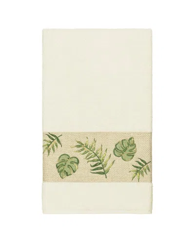 Linum Home Textiles Zoe Turkish Cotton Embellished Bath Towel In Neutral