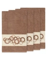 Linum Home Turkish Cotton Annabelle 4-pc. Embellished Bath Towel Set In Latte