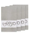 Linum Home Turkish Cotton Annabelle 4-pc. Embellished Bath Towel Set In Light Grey