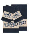 Linum Home Turkish Cotton Annabelle 4-pc. Embellished Towel Set Bedding